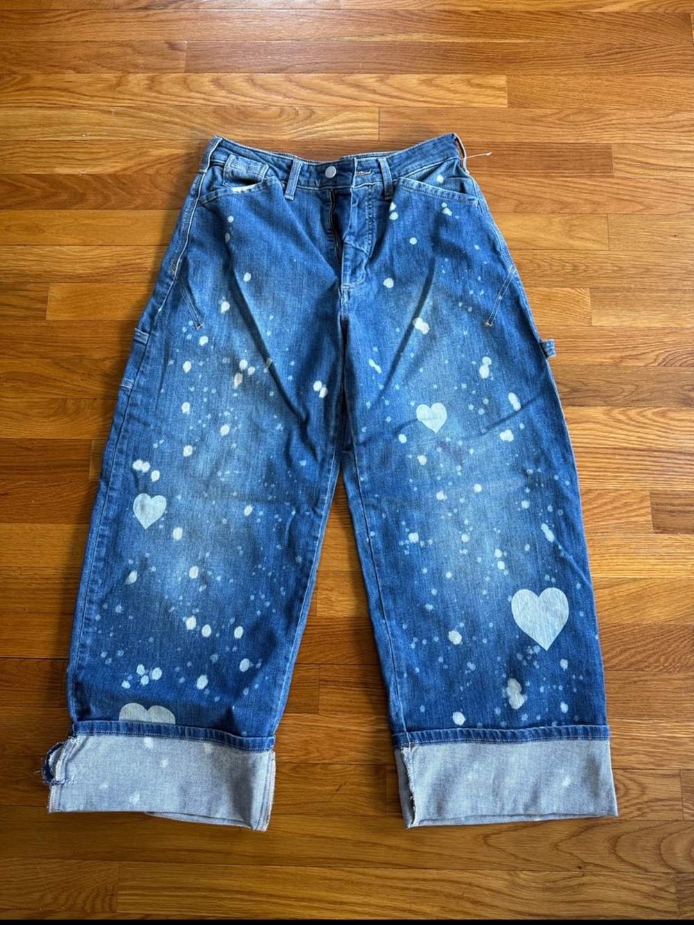 Anthropologie Pilcro The Kayden Heart Barrel Carpenter Jeans by Pilcro Size 25 - Picture 7 of 12